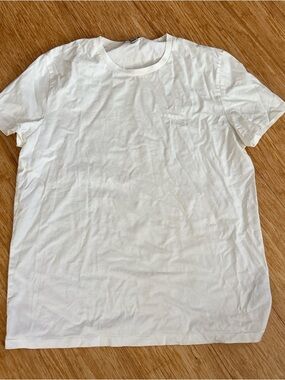 Burberry White Crew Neck Men's T-Shirt